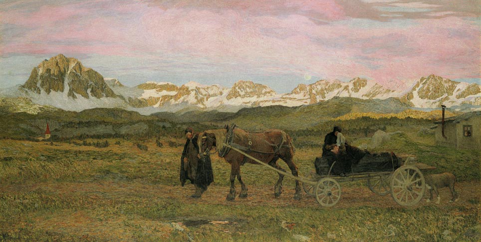 Giobanni Segantini, Rückkehr zur Heimat, 1895, Öl auf Leinwand