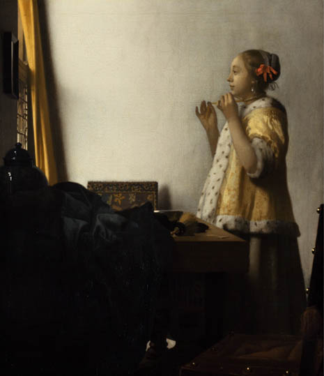 Johannes Vermeer, Junge Dame mit Perlenhalsband