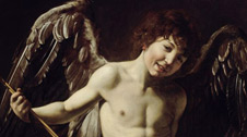 Michelangelo Merisi Caravaggio, Armor als Sieger, um 1602, Öl auf Leinwand