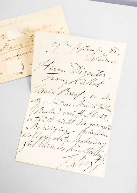 Kullak-Archiv, Brief von Franz Liszt, Institut für Musikforschung
