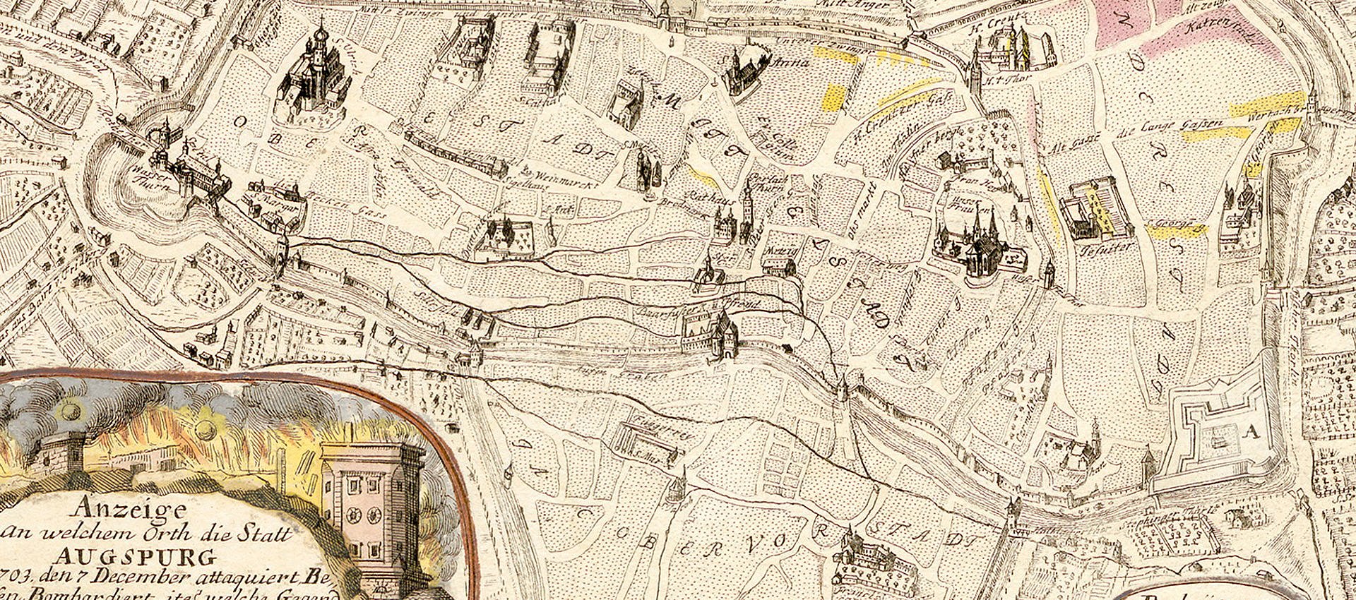 Detail einer historischen Karte
