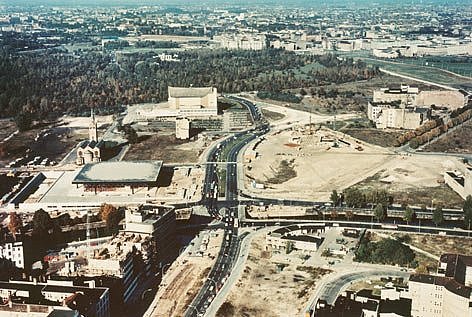 Historische Luftaufnahme des Kulturforums