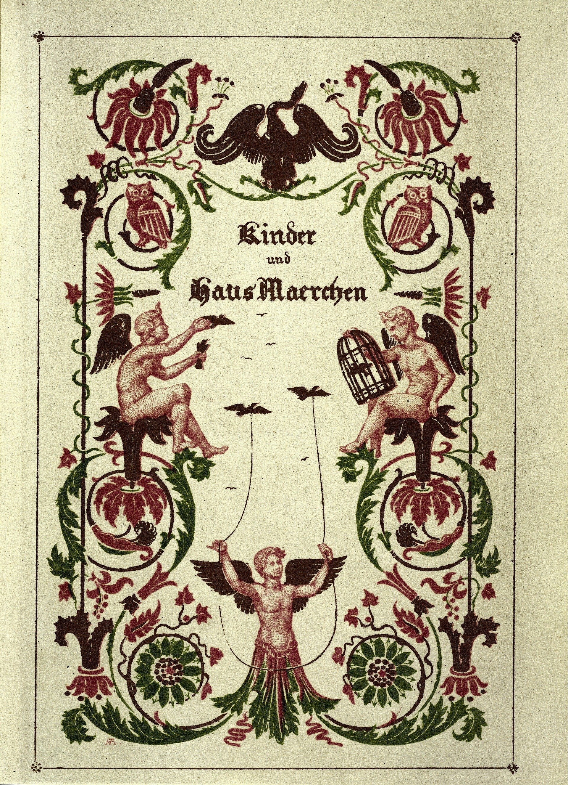 reichthaltig illustriertes Titelblatt eines Buches