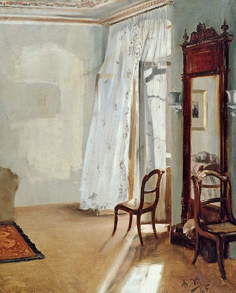 Adolph Menzel, Das Balkonzimmer, 1845, öl auf Leinwand