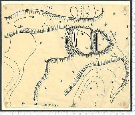 Scan einer geografischen Skizze