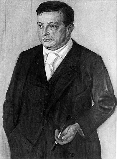Paul Cassirer mit Zigarre in der Hand