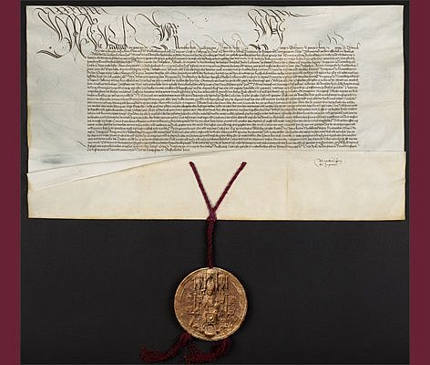 Historisches Dokument mit Siegel