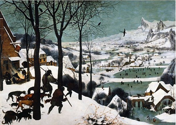 Die Heimkehr der Jäger Gemälde: Winterszene