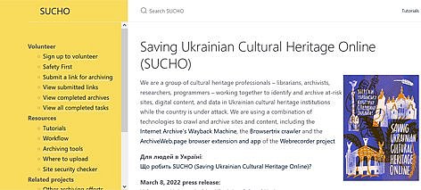 Screenshot der Website "SUCHO"