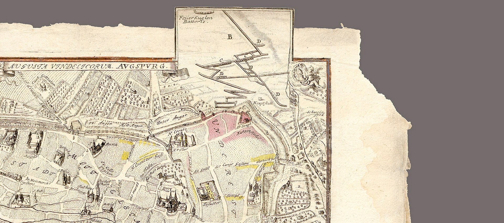 Detail einer historischen Karte