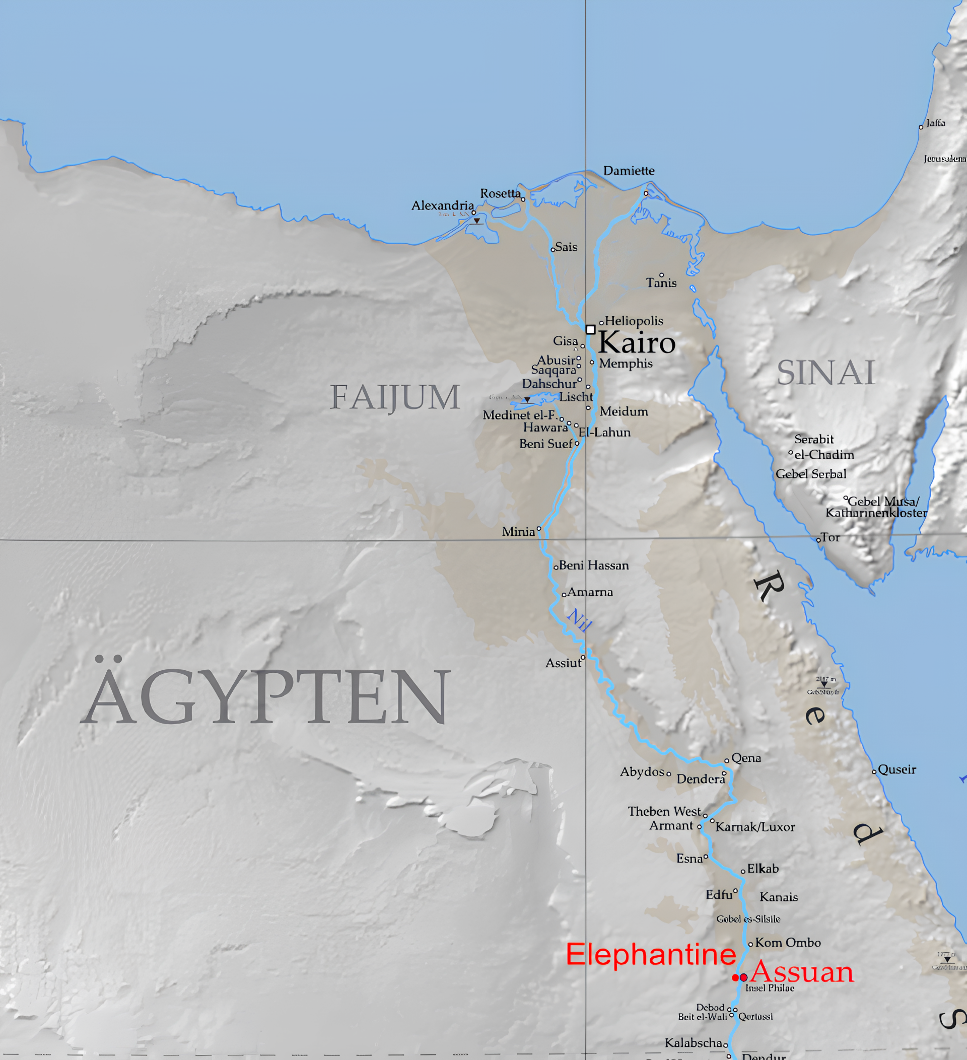 Karte Altes Ägypten