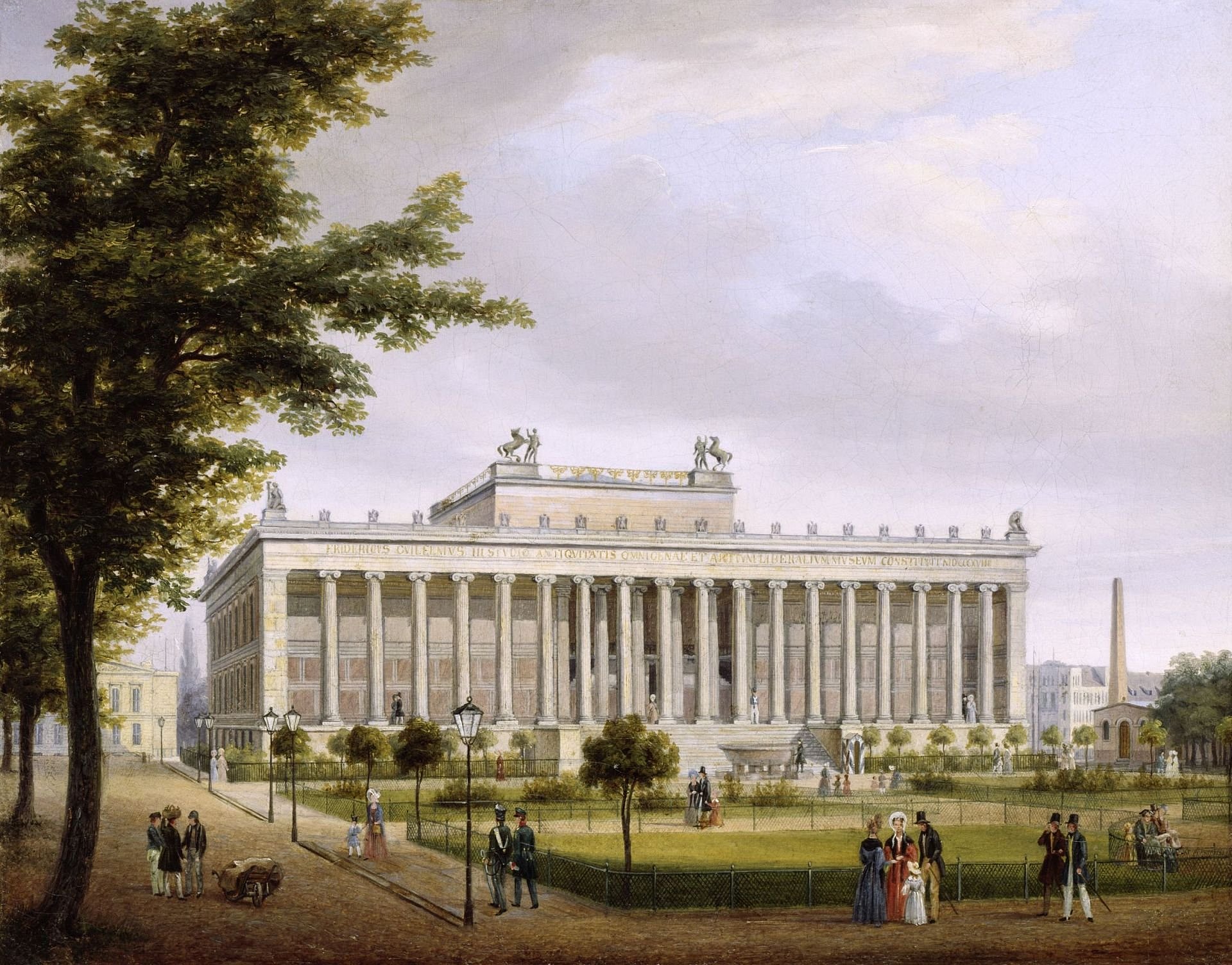 Blick auf den Berliner Lustgarten und das Königliche Museum (heute Altes Museum); Carl Daniel Freydanck, Das alte Museum in Berlin, 1836, SPSG
