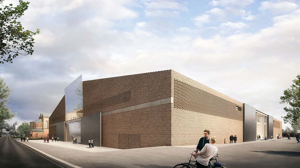 Museum des 20. Jahrhunderts am Kulturforum, Blick auf die Süd- und Ostfassade (öffnet Vergrößerung des Bildes)