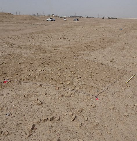 Sandboden mit Markierungen