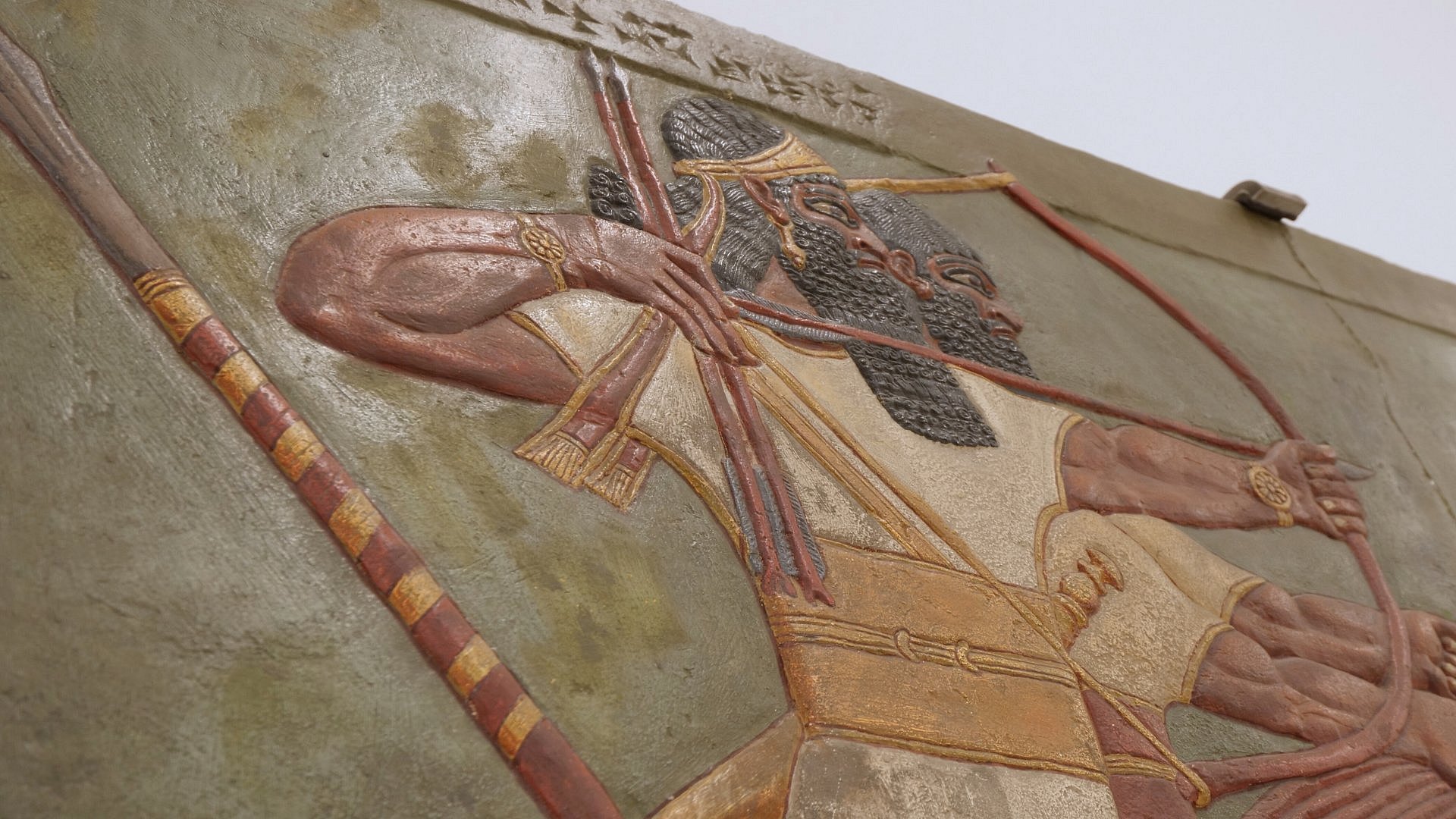 Relief mit Darstellung einer Löwenjagd