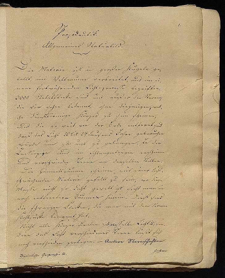 Eng beschriebene Seite aus einem Notizbuch (öffnet Vergrößerung des Bildes)