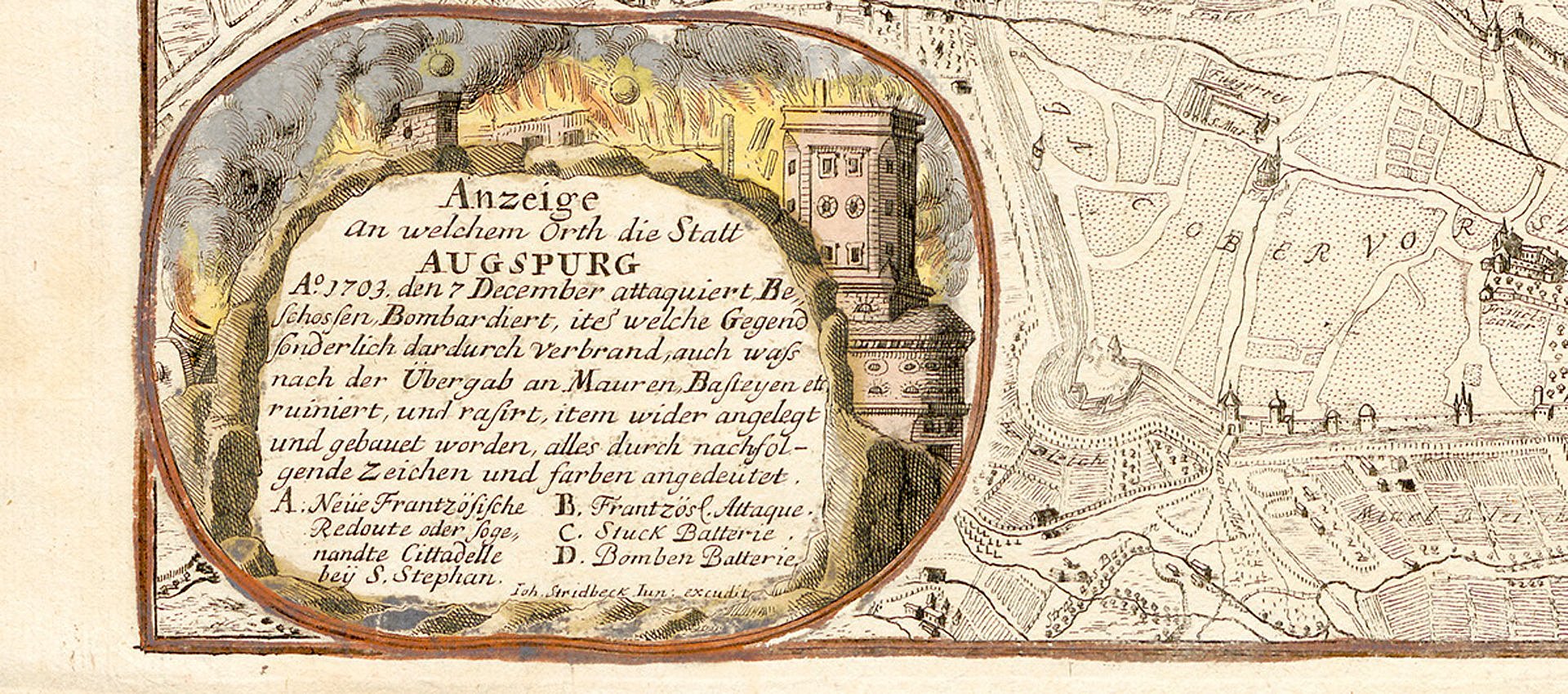 Detail einer historischen Karte