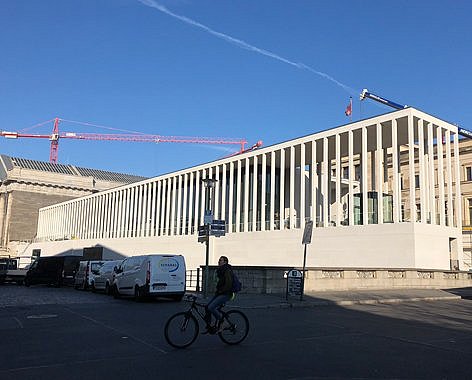 Die fast fertige James-Simon-Galerie kurz vor der Schlüsselübergabe im November 2018