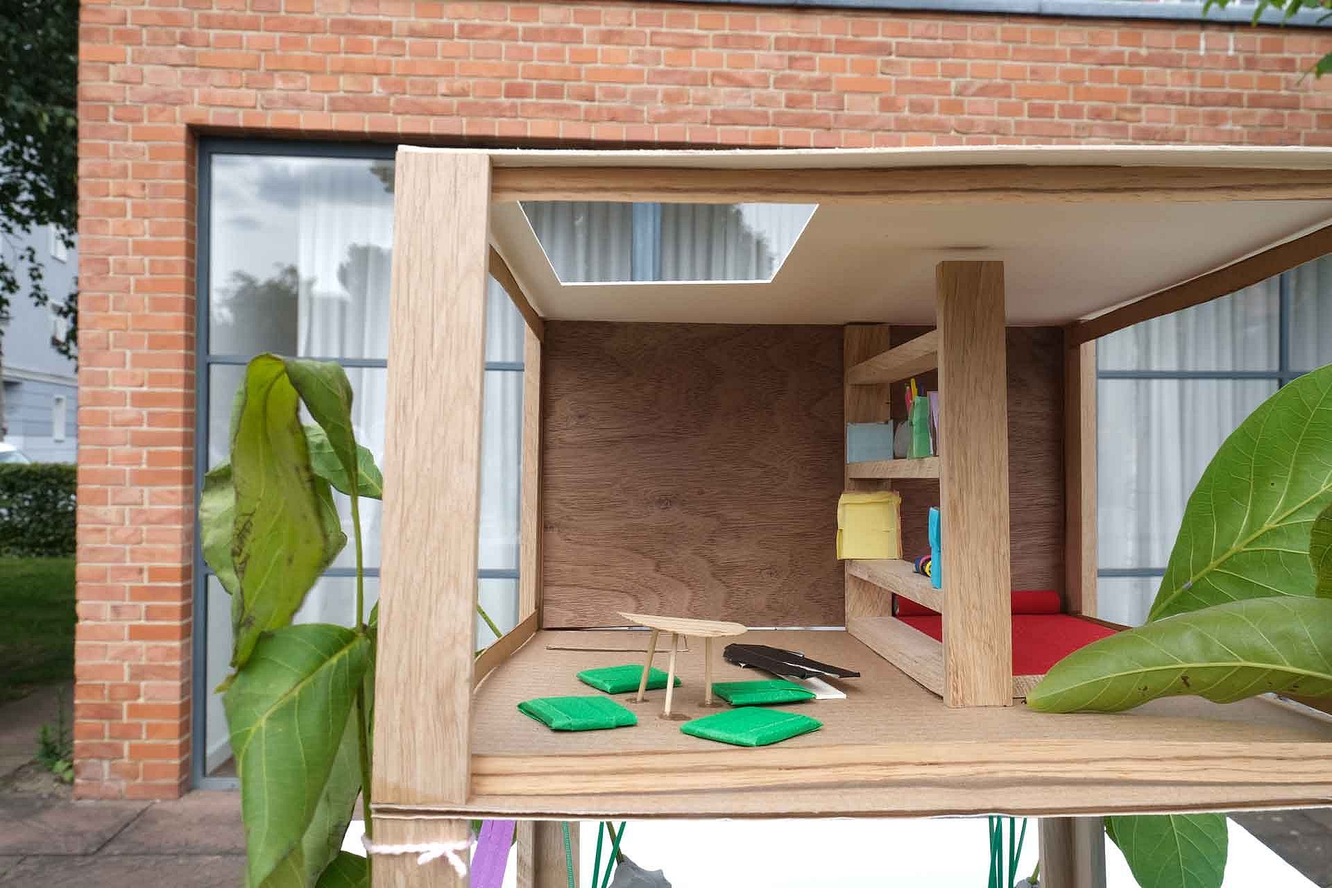 Detailaufnahme eines Architekturmodells