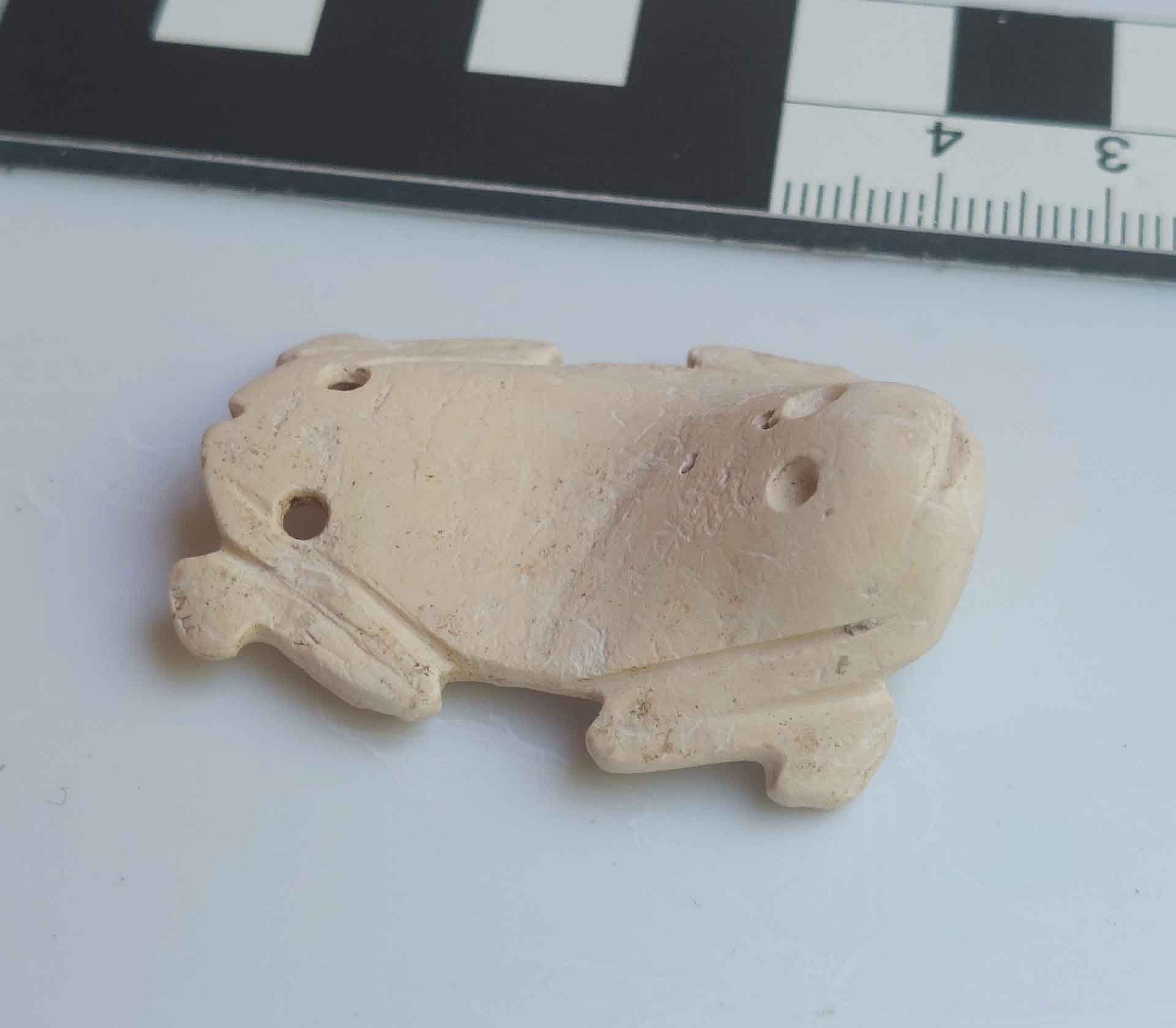 Froschobjekt auf Schreibtisch