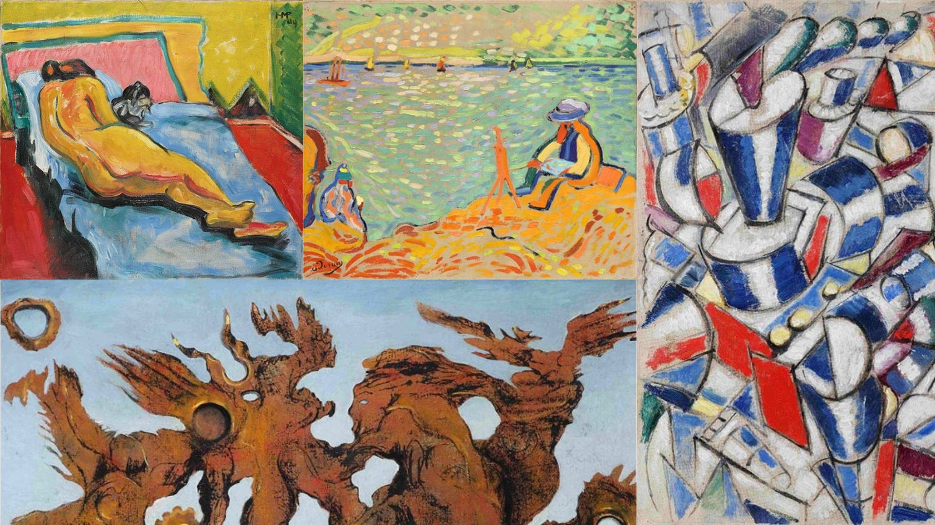 a collage of colourful pictures