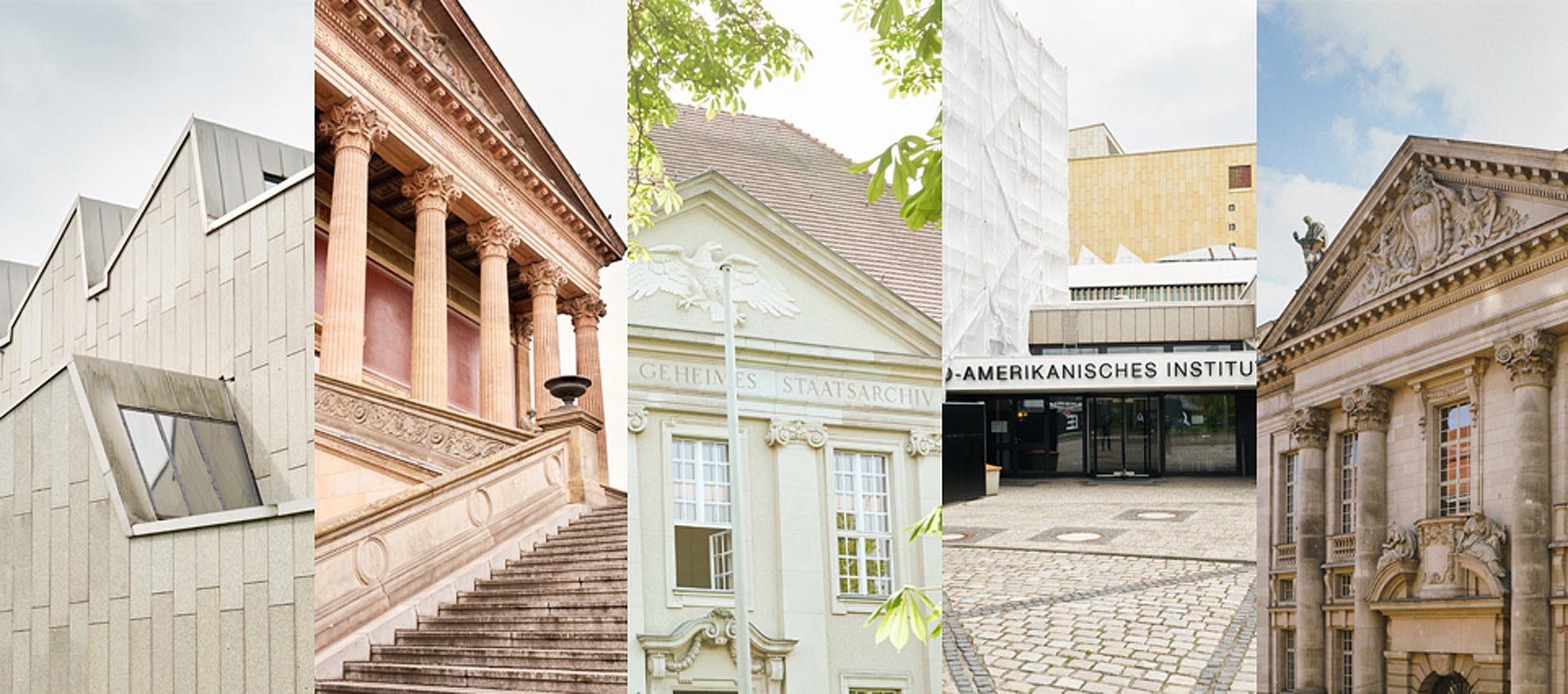 Collage von Gebäudeansichten aller fünf SPK-Einrichtungen