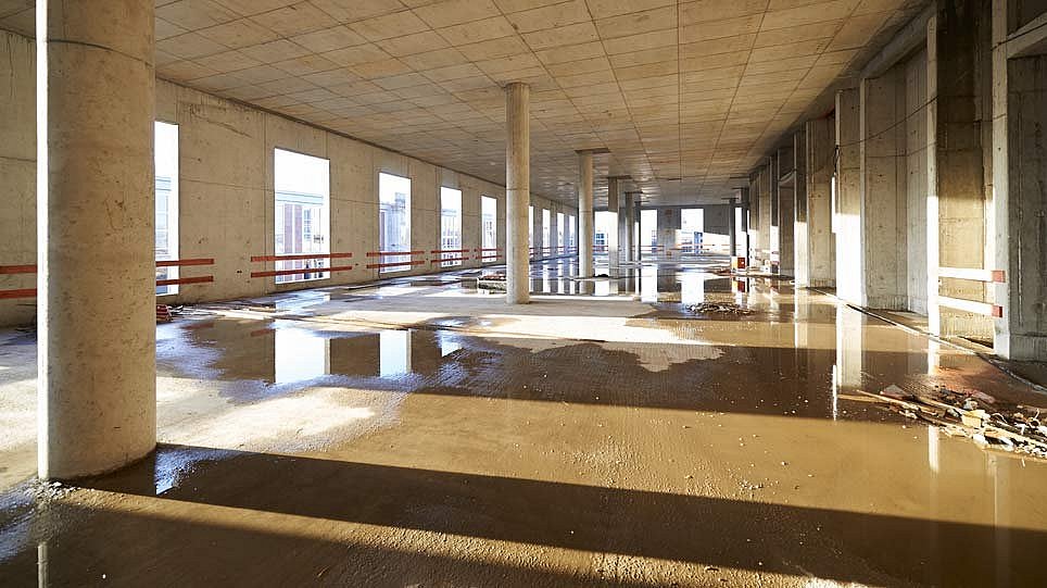 Blick in eine Baustelle (öffnet Vergrößerung des Bildes)