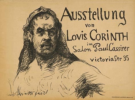Ausstellungsplakat auf gelben Papier