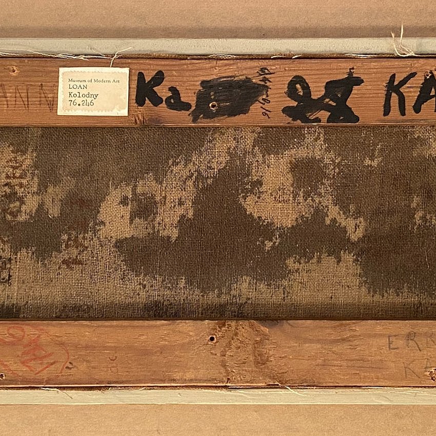 Rückeseite eines Gemäldes