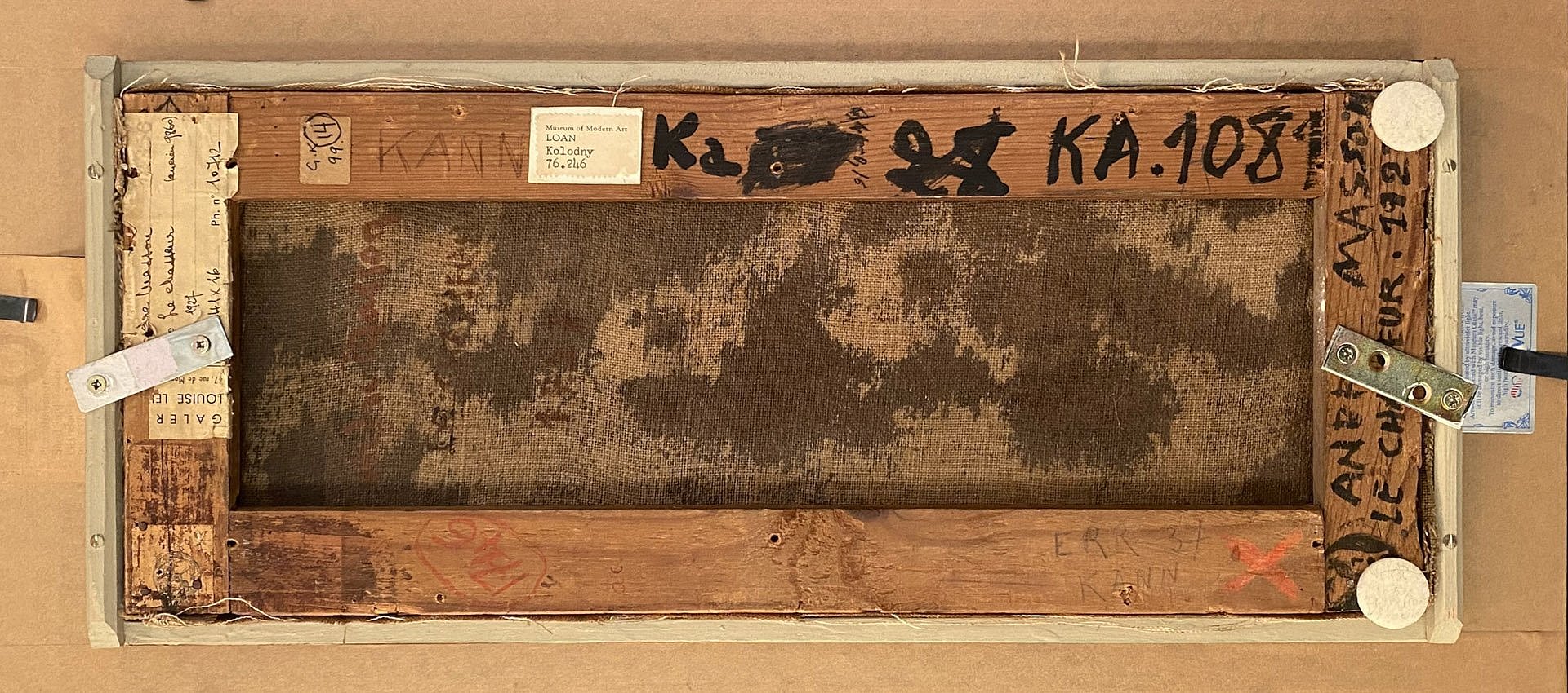 Rückeseite eines Gemäldes