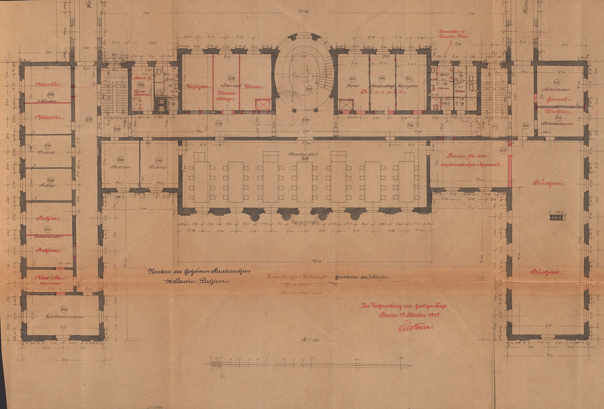 Ansicht eines Architekturplans
