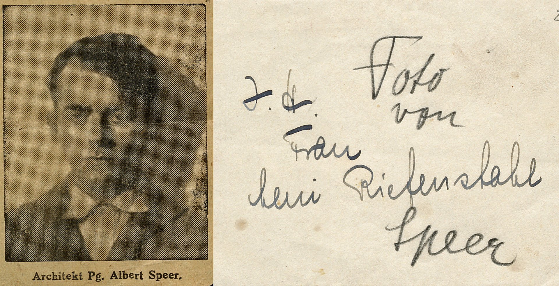 Vorder- und Rückseite eines Zeitungsausschnitts