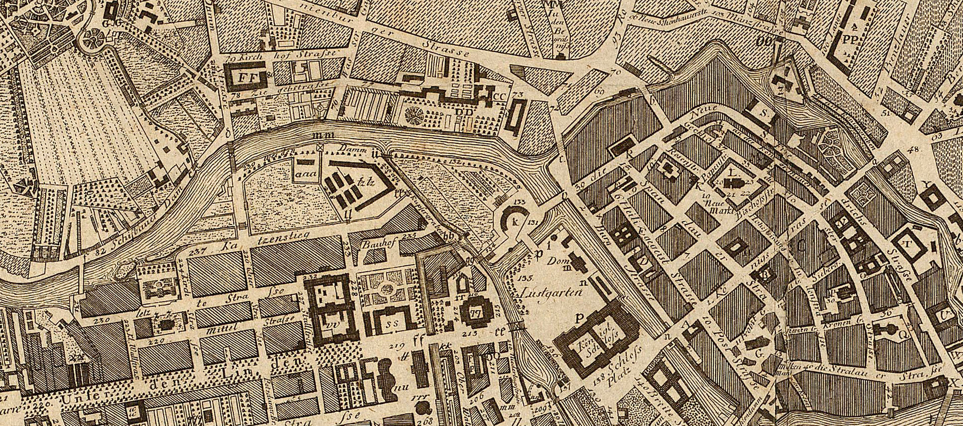 eine alte Stadtkarte Berlins